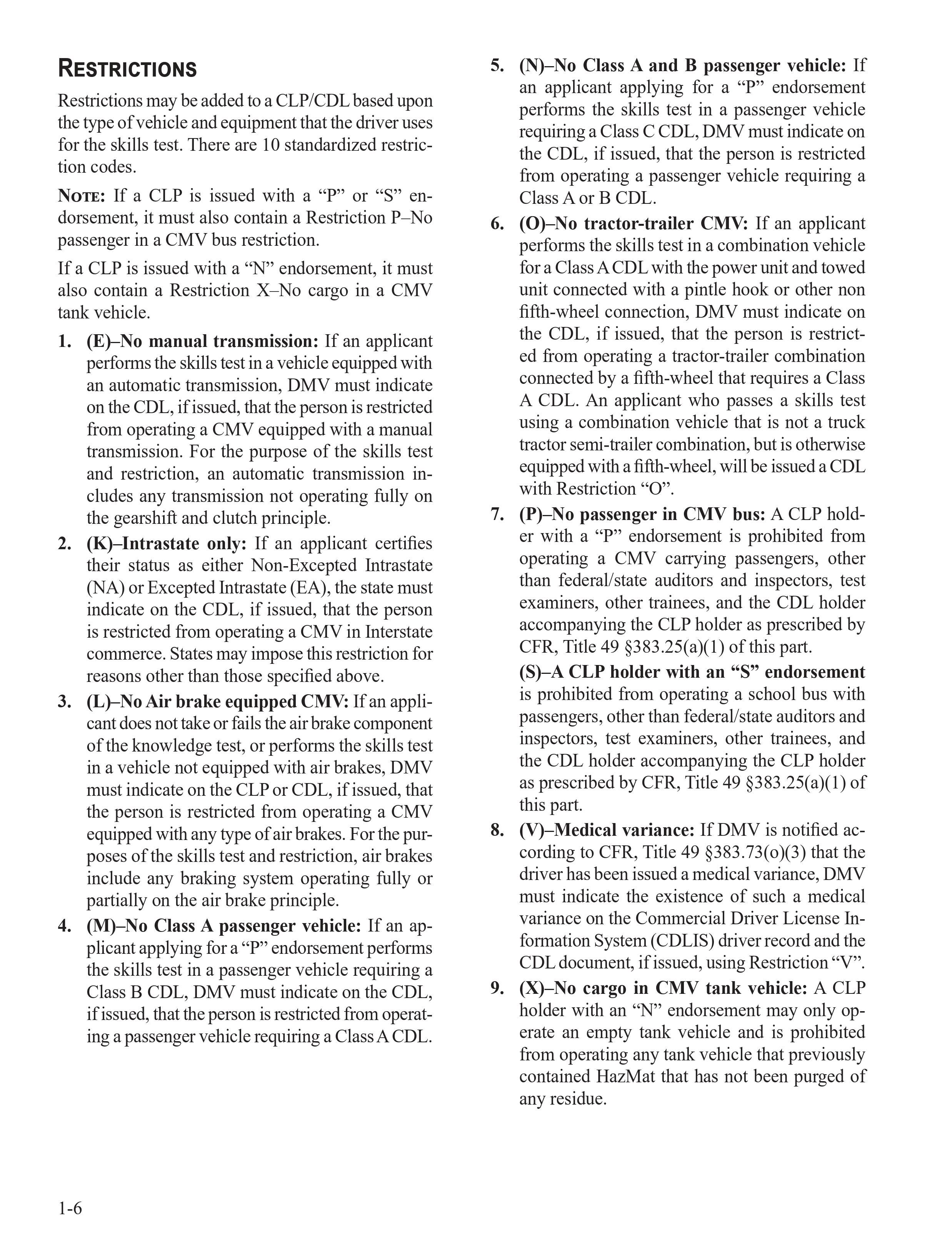 California's CDL Manual 2024 Commercial Driver Handbook. Page 12