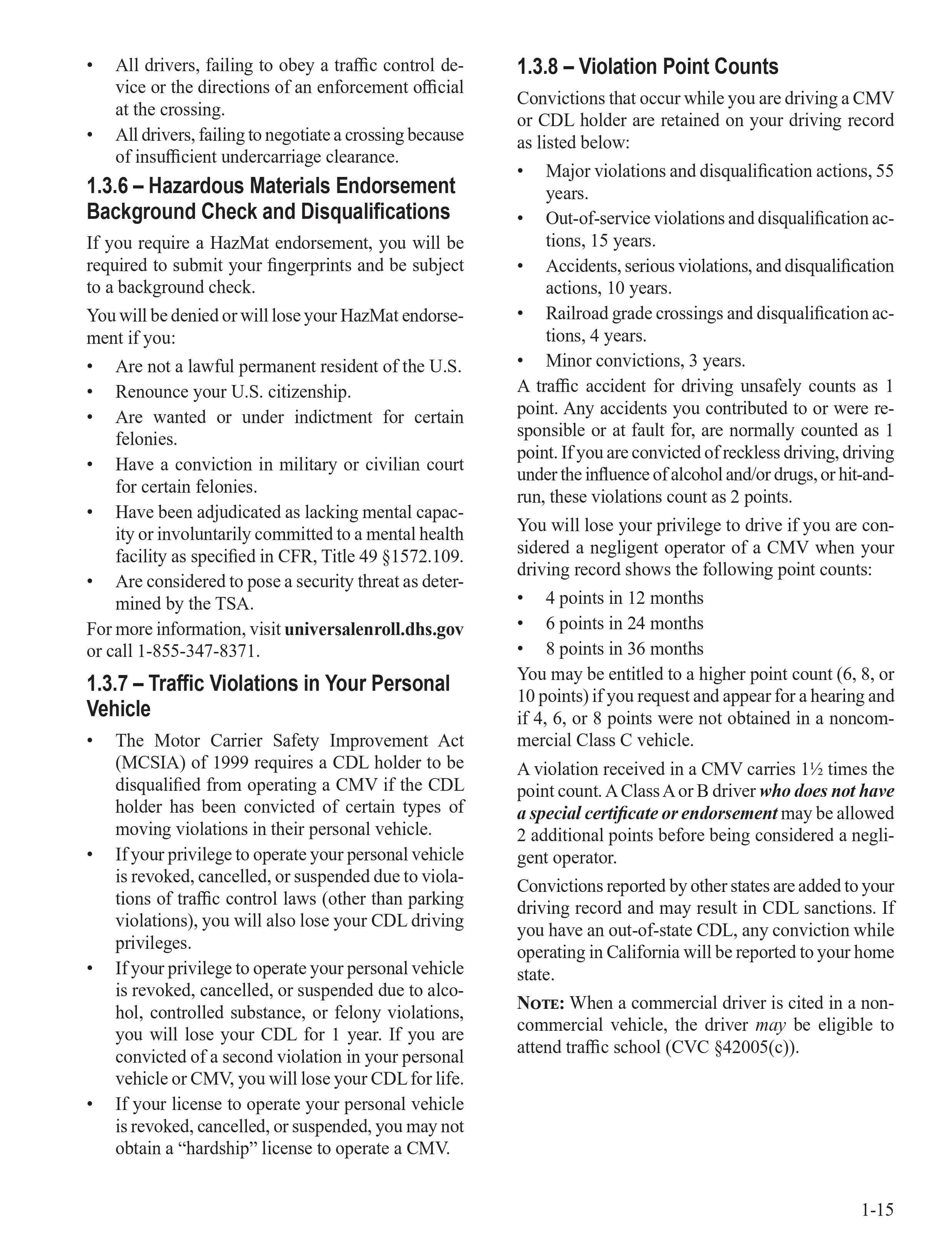 California's CDL Manual 2024 Commercial Driver Handbook. Page 21