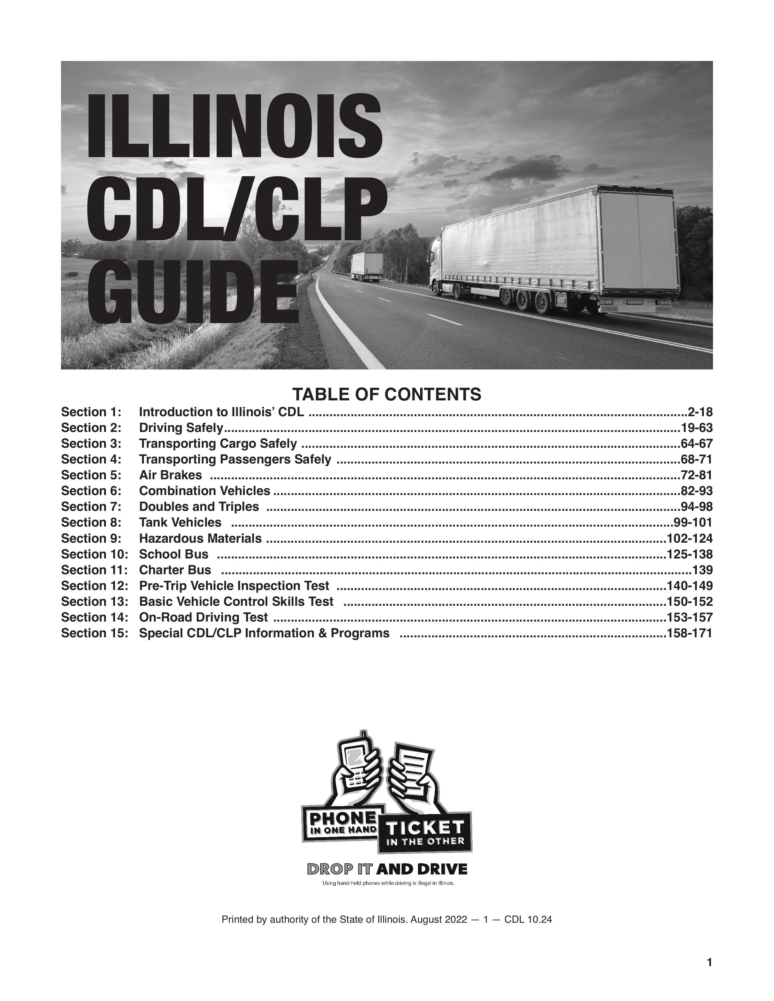 Illinois's CDL Manual 2024 Commercial Driver Handbook. Page 3