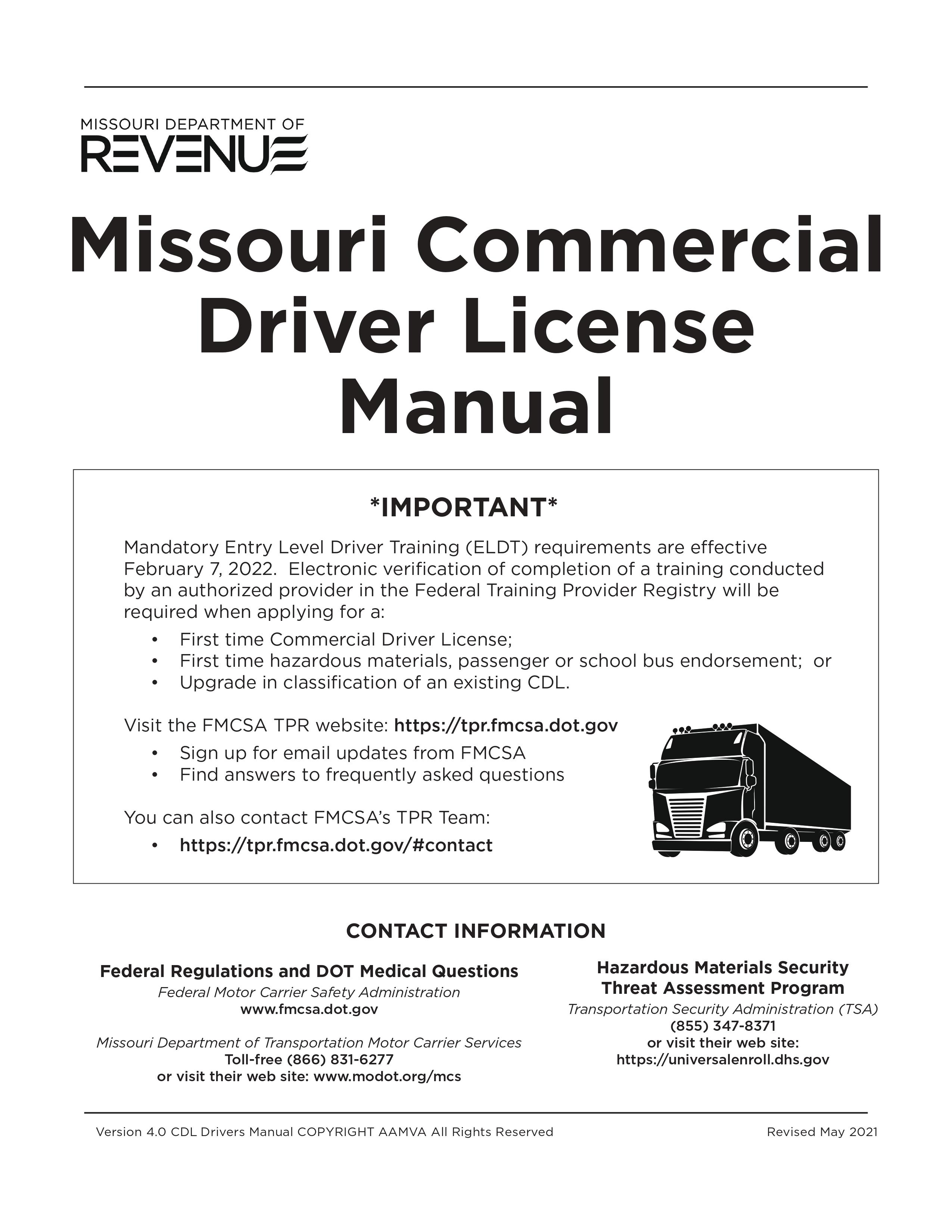 Missouri's CDL Manual