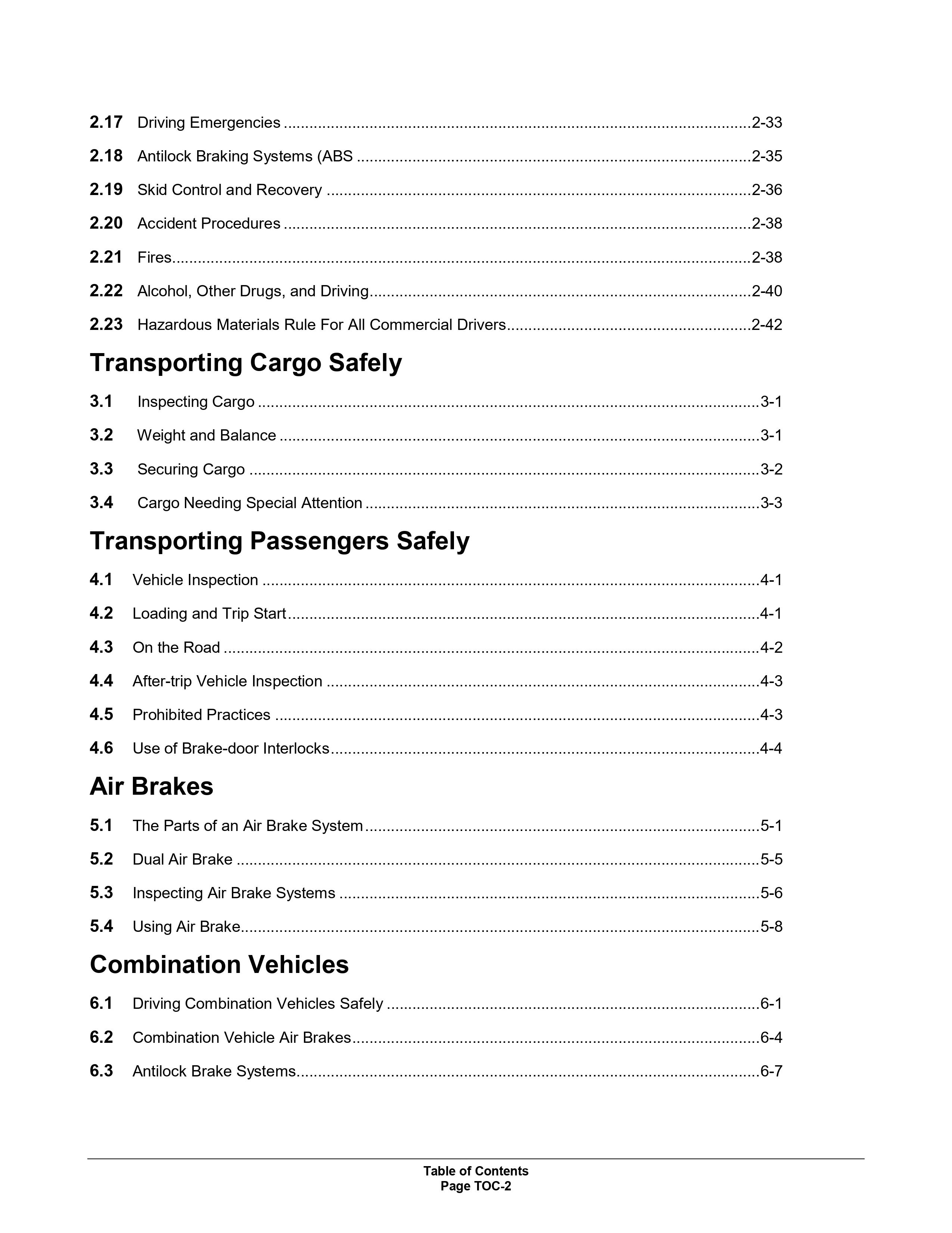 Washington's CDL Manual 2024 Commercial Driver Handbook. Page 6